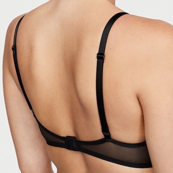 NWT Victoria's Secret Black Sexy Tee Lightly Lined Lace Demi Bra Size 38DD - Picture 3 of 5